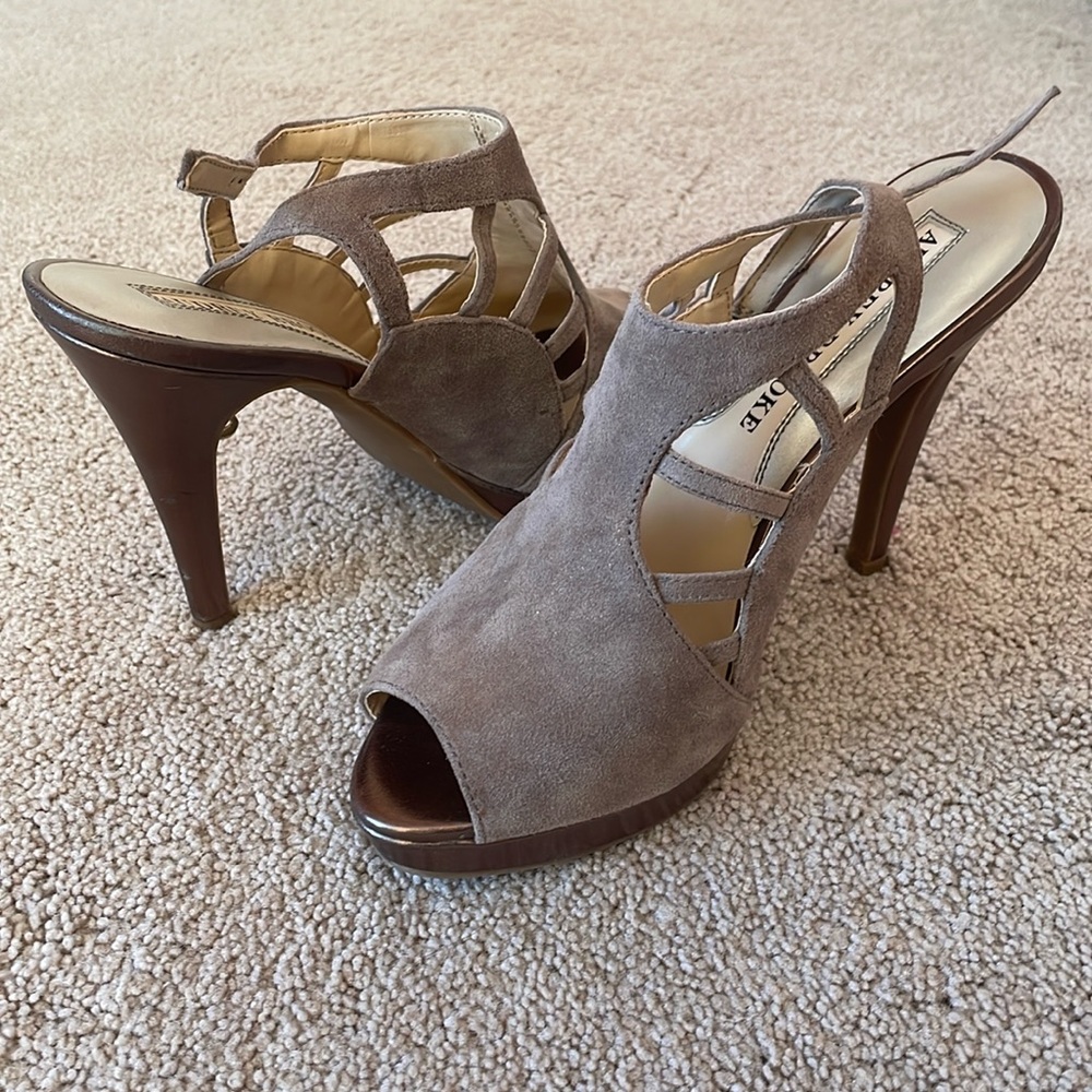 Brown Suede Heels - Audrey Brooke Clever 6.5